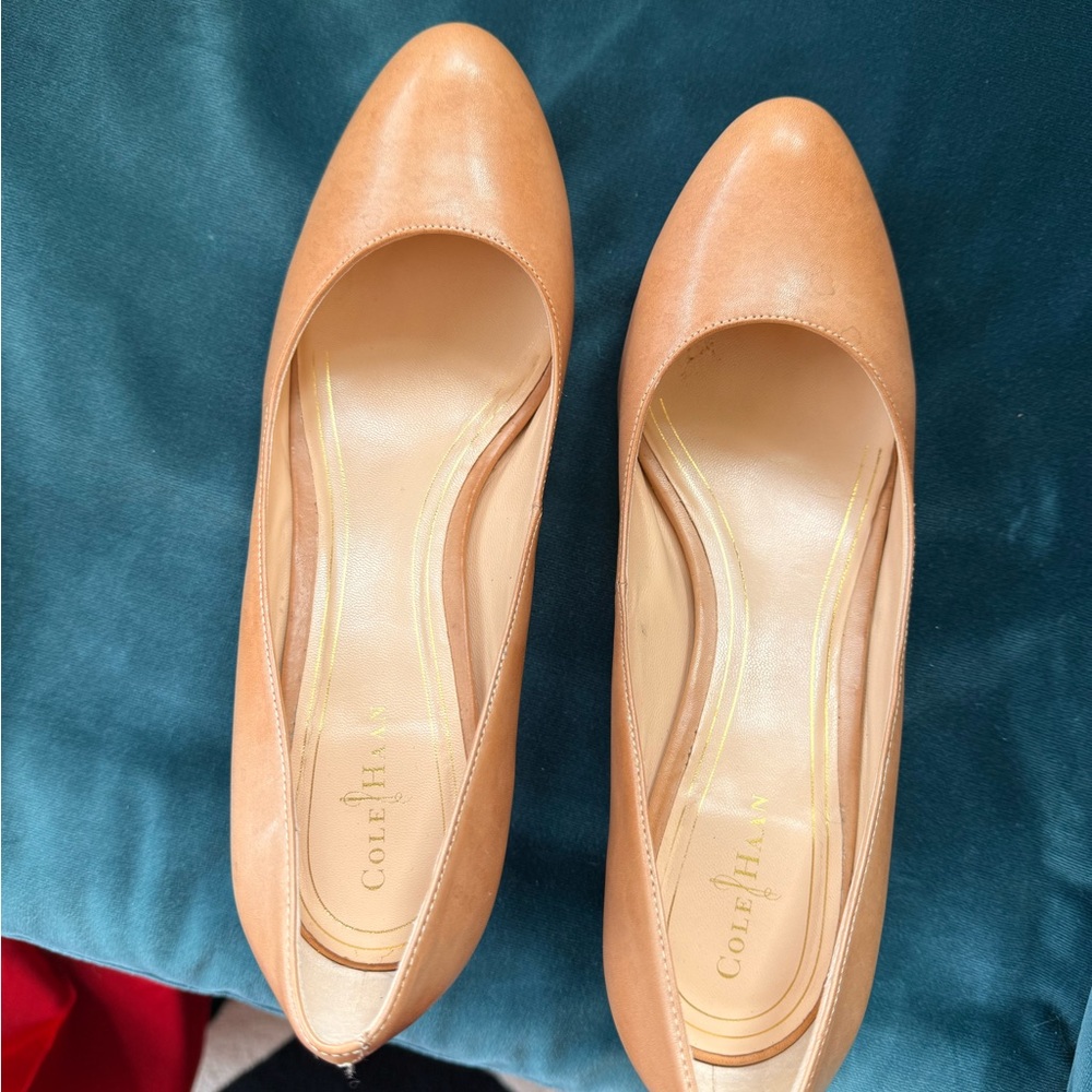 Cole Haan Tan Leather Heeled Pumps - Picture 8 of 13